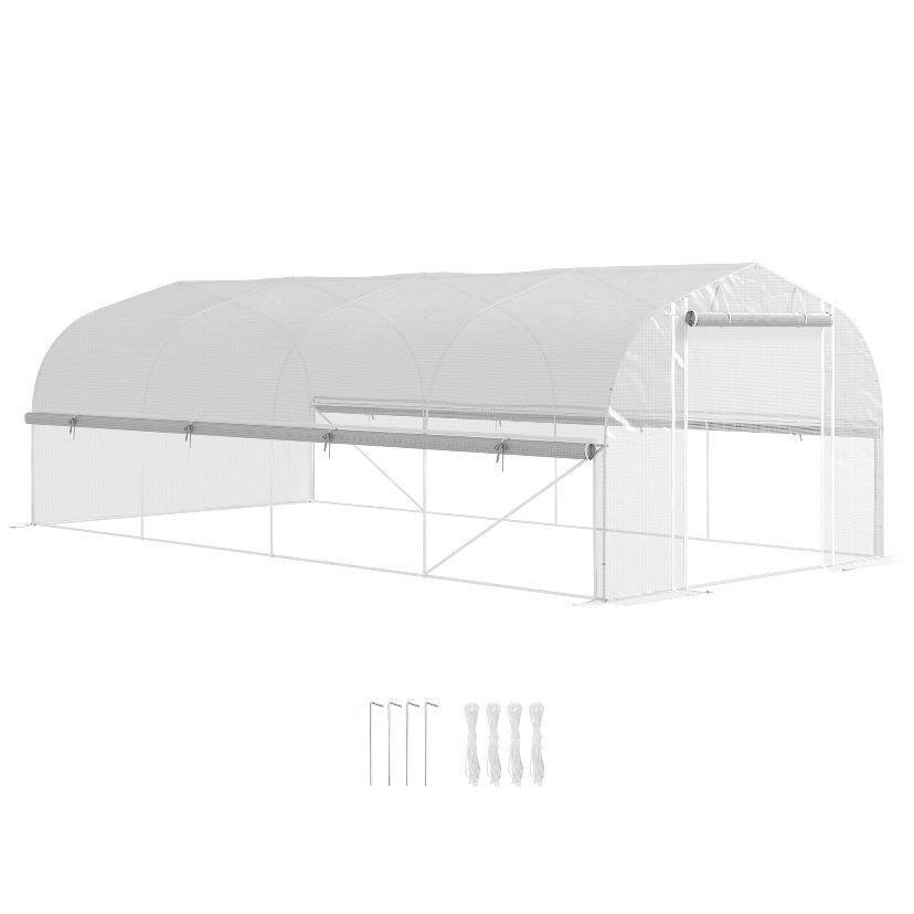 Foliengewächshaus 6×3×2 m Garten Gewächshaus