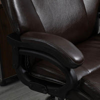 Ergonomischer Bürostuhl Braun mit Wippfunktion & PU-Leder