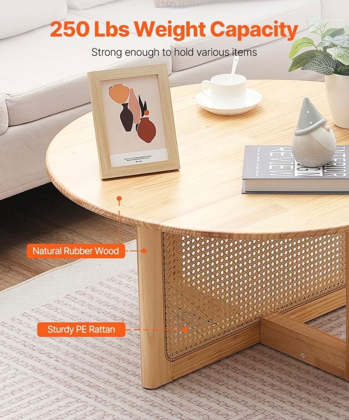 Couchtisch Rattan-Design Boho & modern