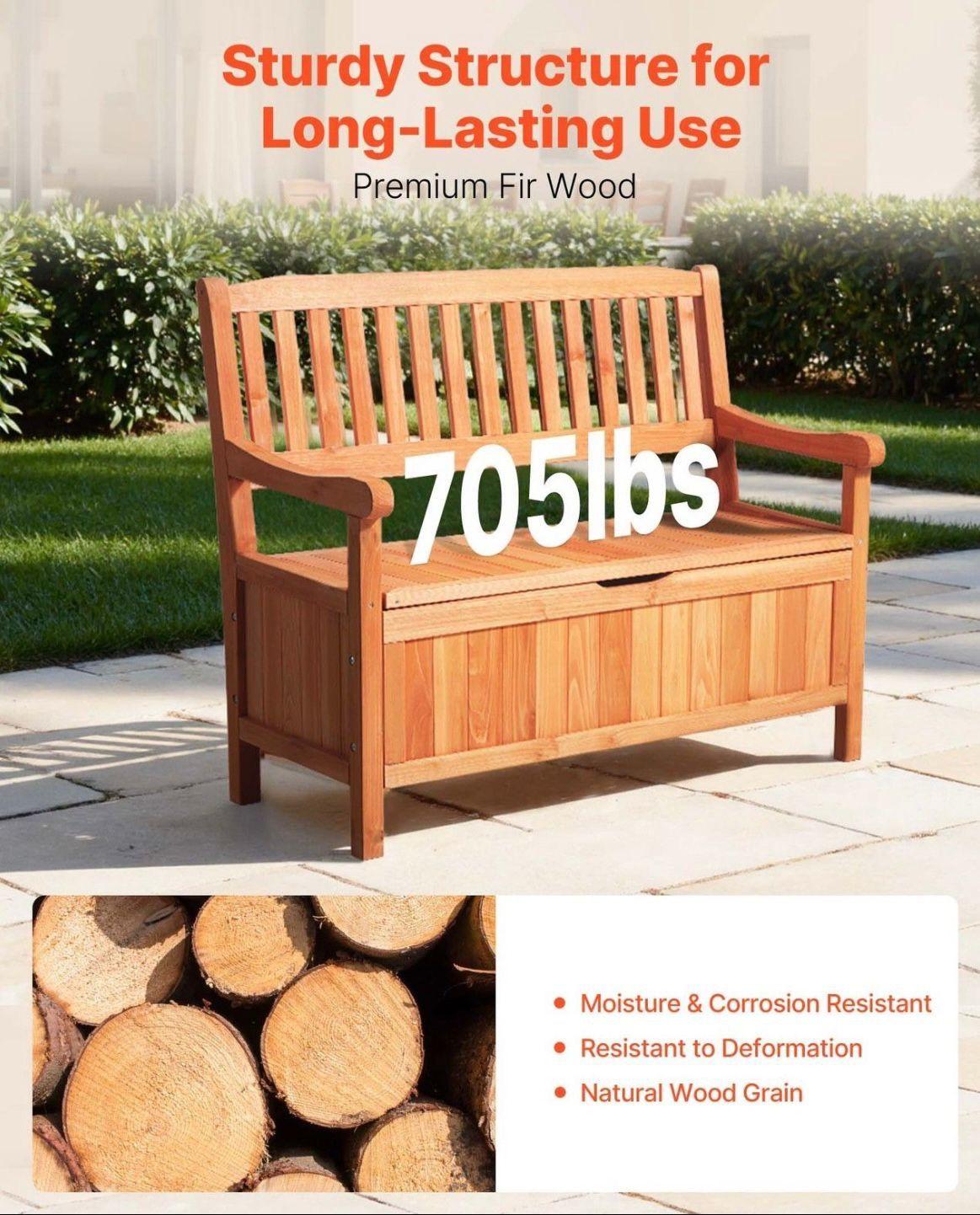 Gartenbank Holz Stauraumbank Sitzbank Aufbewahrungsbox Zedernholz