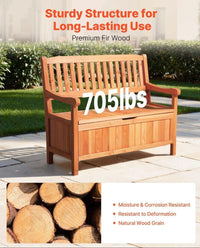 Gartenbank Holz Stauraumbank Sitzbank Aufbewahrungsbox Zedernholz
