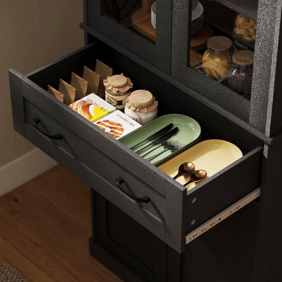 Küchenschrank Buffet schwarz