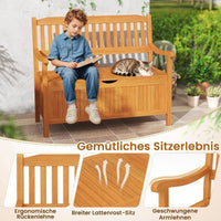 Gartenbank Holz Stauraum Akazie Sitzbank Truhe
