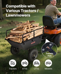 Kippanhänger ATV Rasentraktor 283L 226kg Hofanhänger mit Kippfunktion