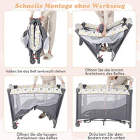 5in1 Babybett mit Wickeltisch & Beistellfunktion