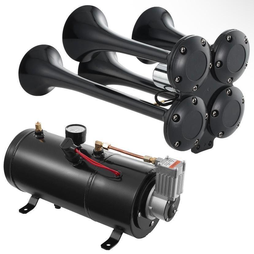 12V Train Horn Komplettset 3L Lufttank Kompressor Lufthorn Auto LKW