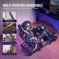 Racing Simulator Cockpit mit Sitz Lenkradständer verstellbar
