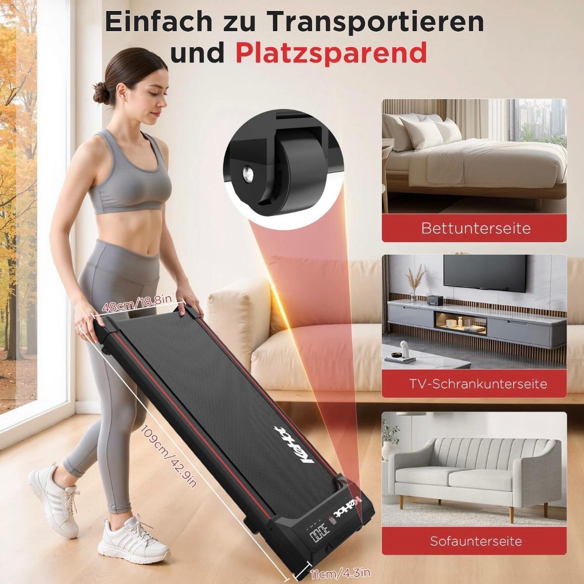 3in1 Laufband leise & platzsparend