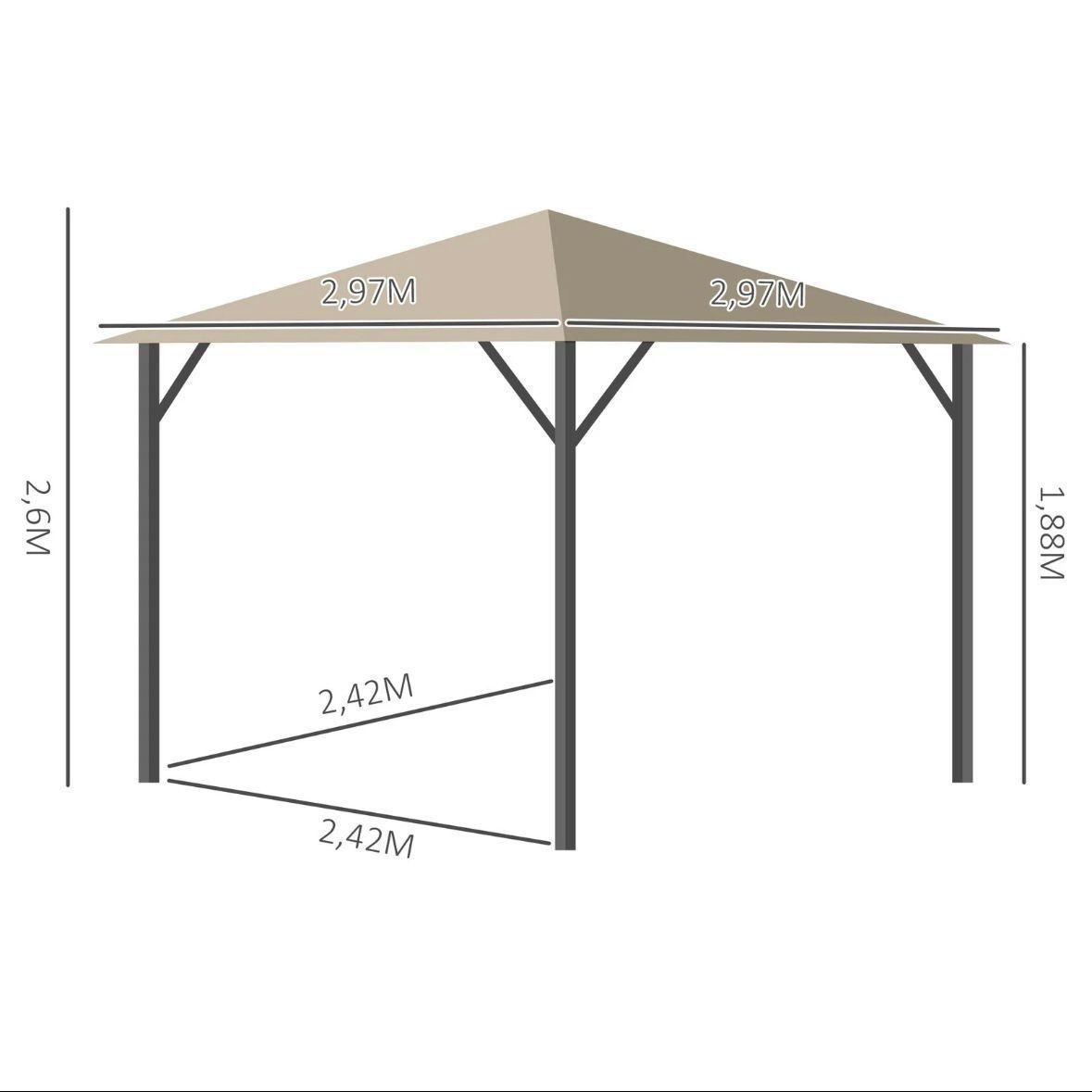 Gartenpavillon 3x3m