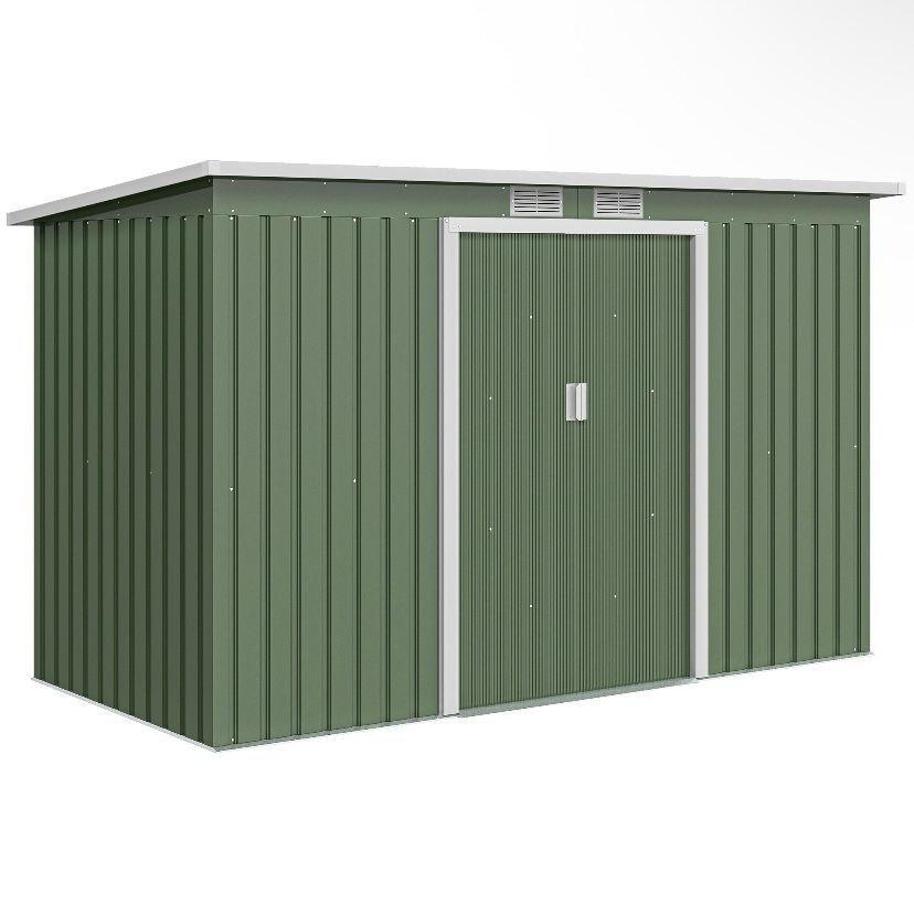 Metall Gerätehaus mit Schiebetür Fenster Gartenschuppen