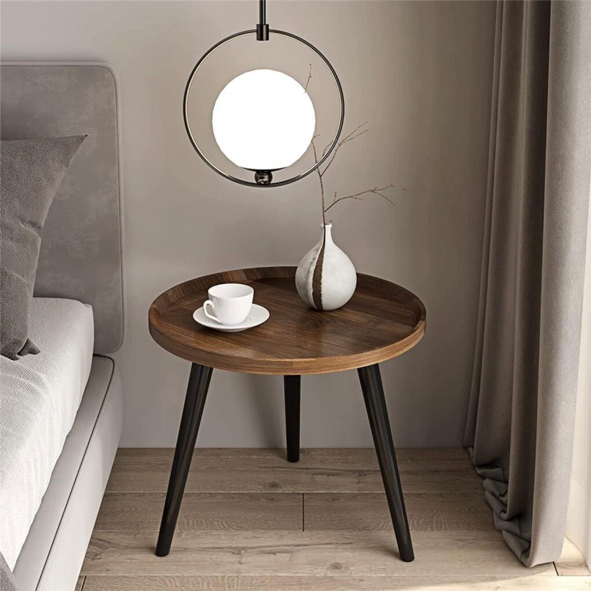2er Set Couchtisch Massivholz Vintage – Sofatisch & Beistelltisch