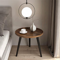 2er Set Couchtisch Massivholz Vintage – Sofatisch & Beistelltisch