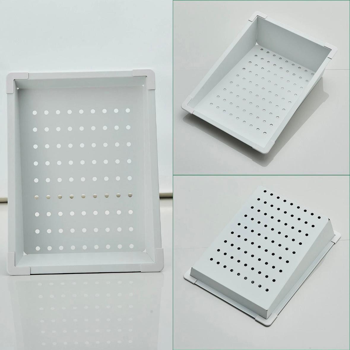 Edelstahl Küchenspüle Weiß mit LED & Wasserfall-Armatur