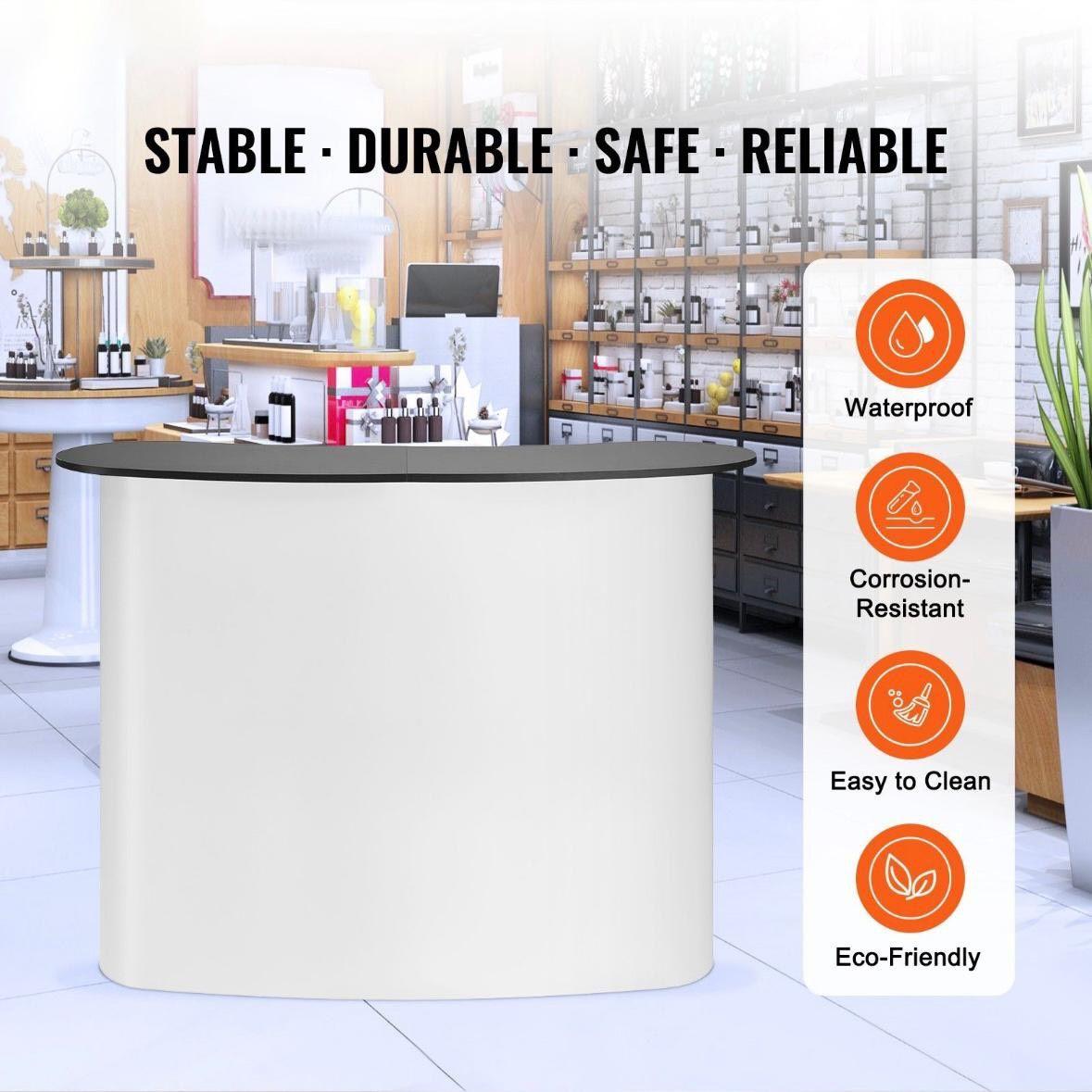 Mobiler Messetresen Promotionstand mit Stauraum & Holzplatte