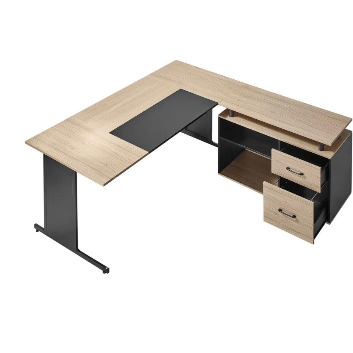 L Schreibtisch Eckschreibtisch Büro Homeoffice Regal Schubladen