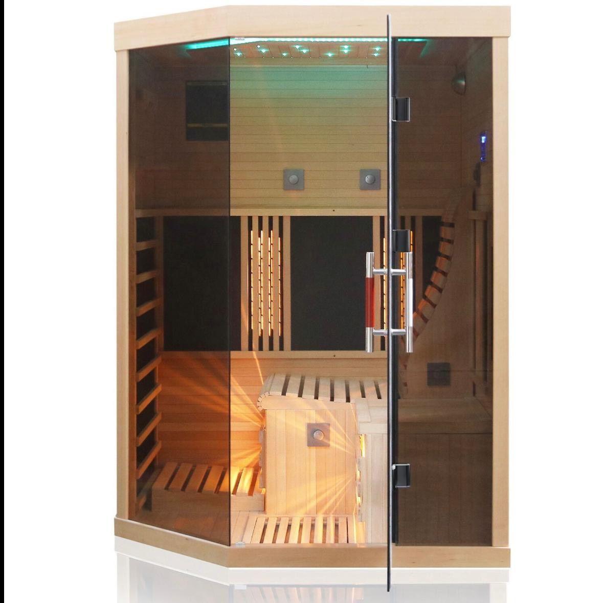 Infrarotkabine 1–2 Personen mit Vollspektrumstrahlern LED & Soundsystem