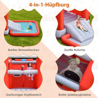 Feuerwehr Hüpfburg mit Rutsche & Wasserbecken Kinder 3–10 Jahre Indoor Outdoor