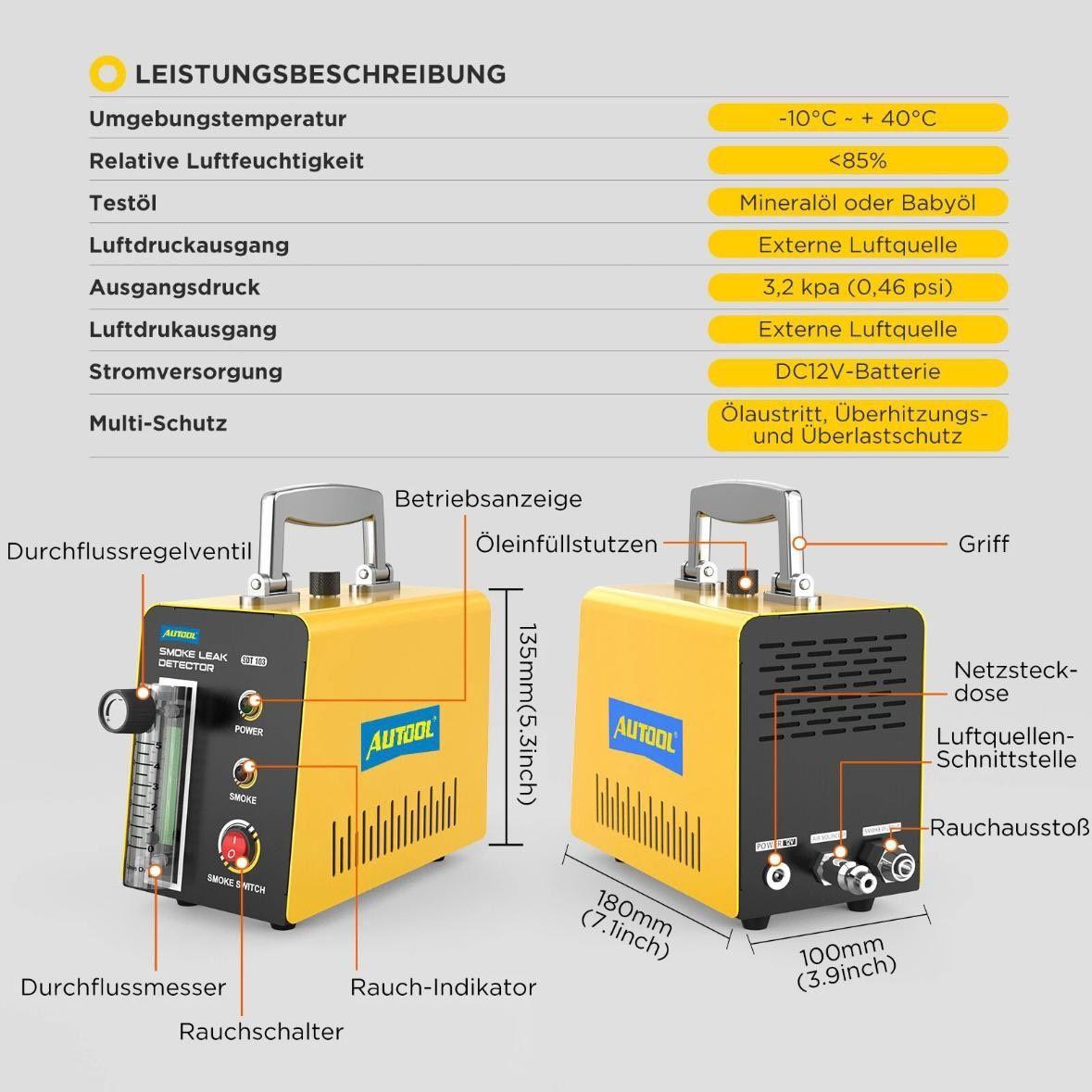 12V EVAP Rauchtester Prüfgerät