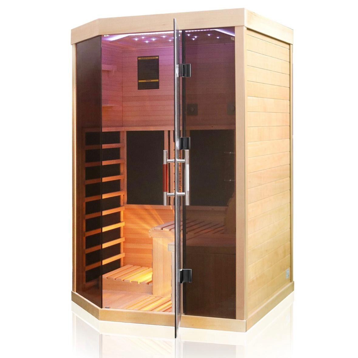 Infrarotkabine 1–2 Personen mit Vollspektrumstrahlern LED & Soundsystem
