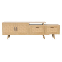 TV-Schrank mit Bambusgeflecht Längenverstellbar 169cm