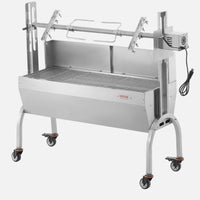 Spießbratengrill Edelstahl mit Motor bis 90kg Tragkraft
