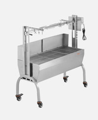 Spießbratengrill Edelstahl mit Motor bis 90kg Tragkraft