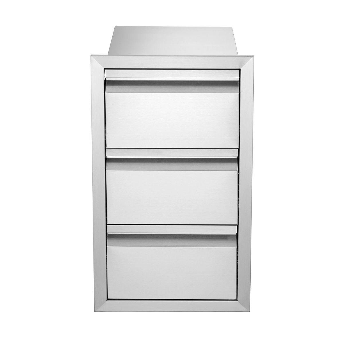 Edelstahl Küchenschublade 3-fach für Outdoor- & Innenküchen