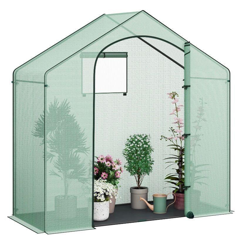 Foliengewächshaus 200×80×200cm Garten Gewächshaus