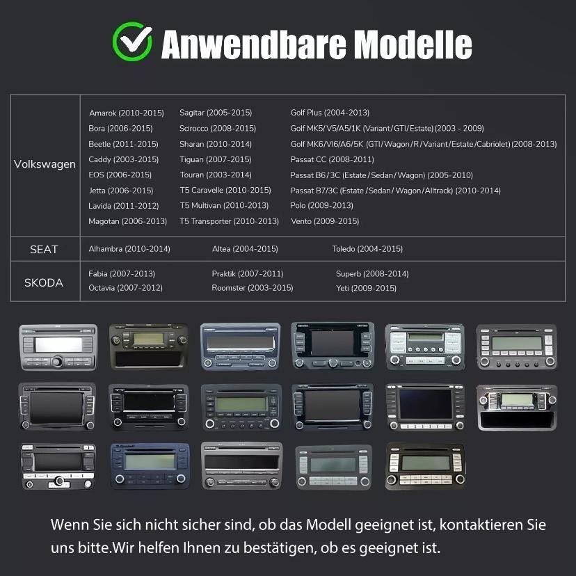 Android 14 Autoradio mit CarPlay Navi für VW Golf 5 6 Touran Caddy Jetta