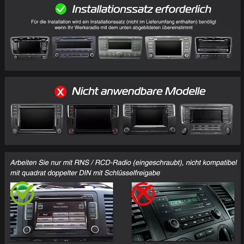 Android 14 Autoradio mit CarPlay Navi für VW Golf 5 6 Touran Caddy Jetta