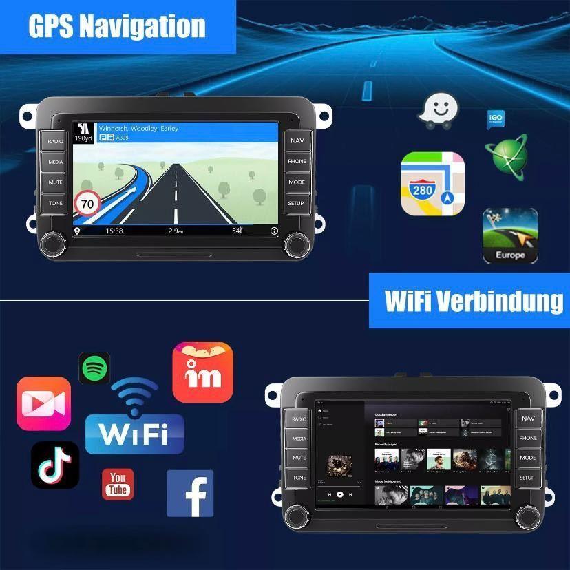 Android 14 Autoradio mit CarPlay Navi für VW Golf 5 6 Touran Caddy Jetta