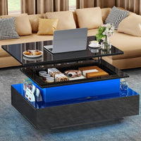 LED Couchtisch Schwarz