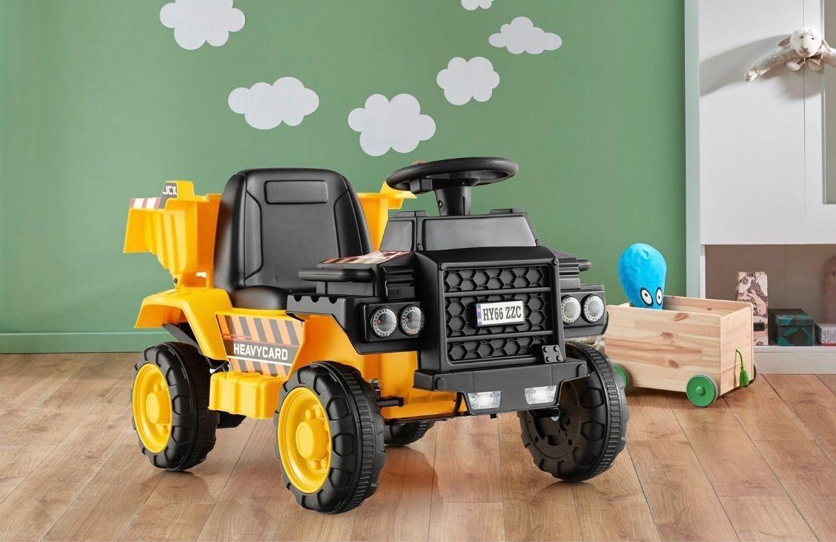 Kinder Elektro-Muldenkipper 6V Kippmulde & Helm
