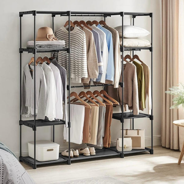 Kleiderschrank/Kleiderständer mit 4 Fächern platzsparend & modern