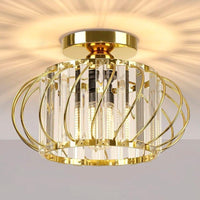 Kristall Deckenleuchte Gold E27