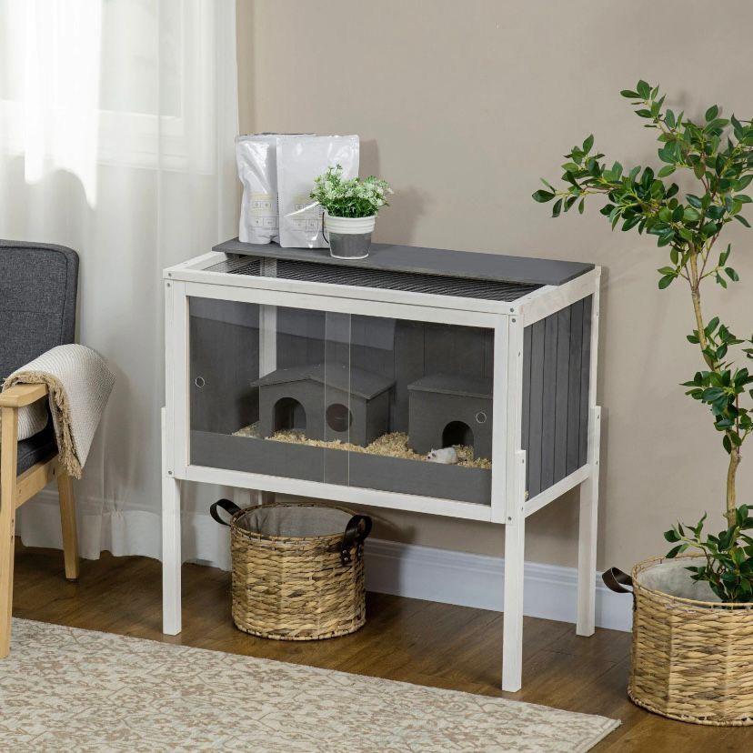 Hamsterkäfig Holz Kleintierkäfig mit Plattformen Hütten