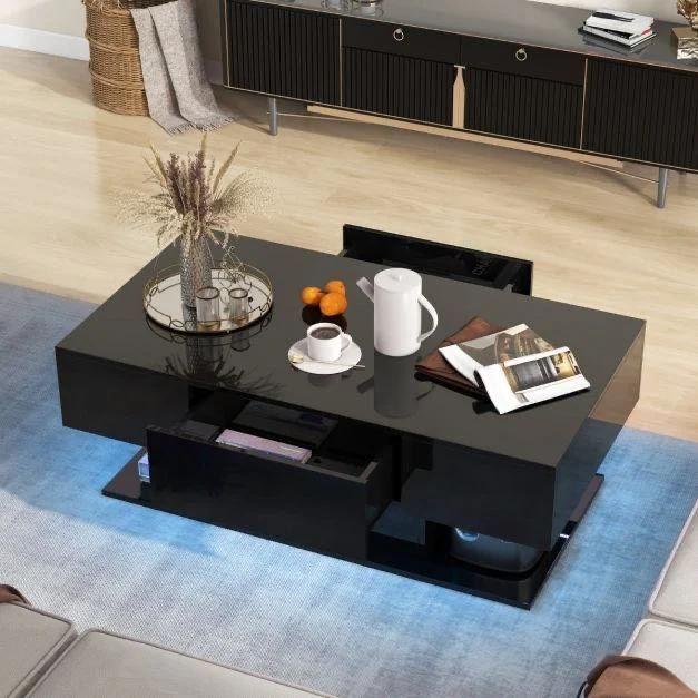LED Couchtisch mit Schubladen