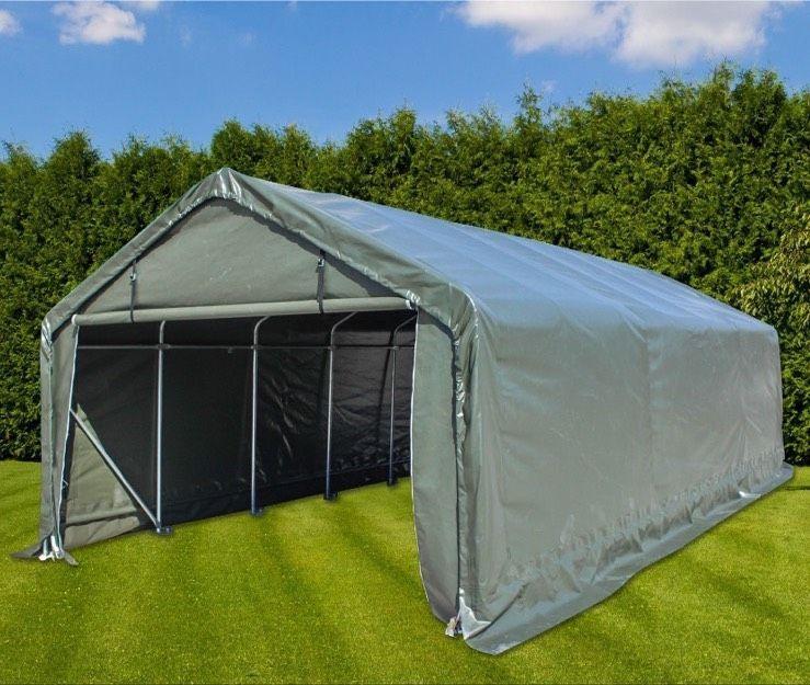 XXL Weidezelt 6×3,3m Unterstand mit PVC-Plane