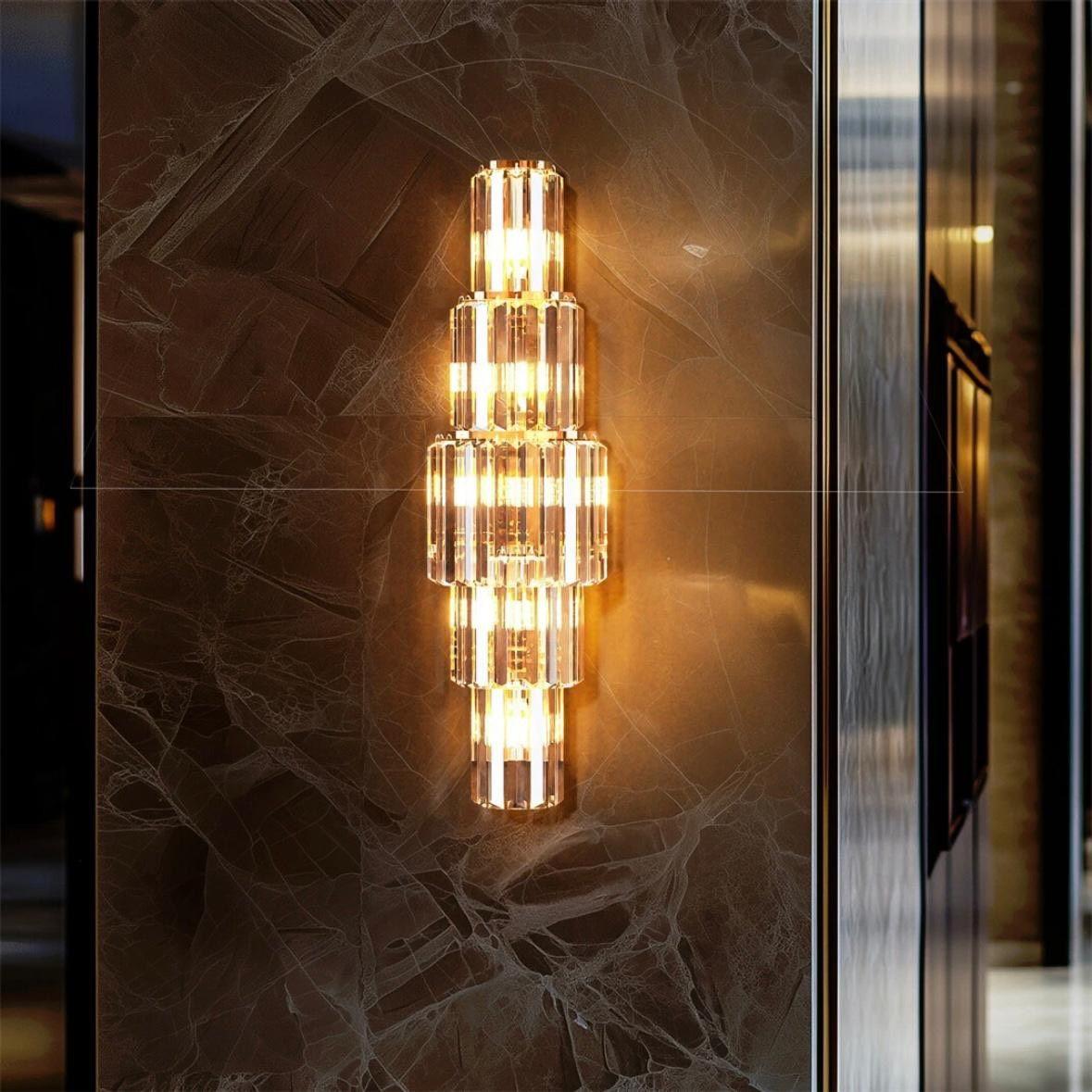 Kristall-Wandleuchte LED dimmbar luxuriöses Design