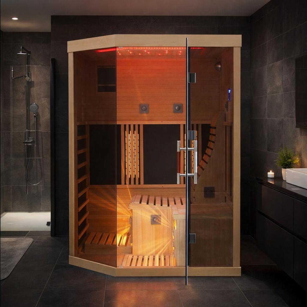 Infrarotkabine 1–2 Personen mit Vollspektrumstrahlern LED & Soundsystem