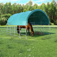 Weidezelt 3,7×3,7m PVC Weideunterstand für Pferde & Nutztiere