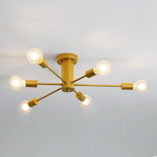 Moderne Deckenleuchte im Mid-Century-Design – Gold