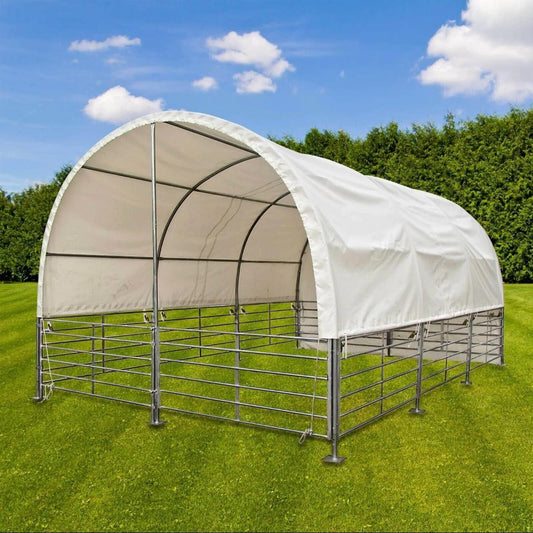 Mobiler Weideunterstand 4×6m Pferde Stallzelt