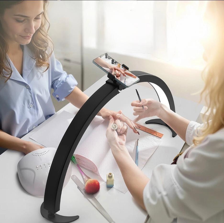Halbmond LED Schreibtischlampe faltbar – dimmbar & einstellbar
