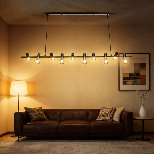 Vintage Pendelleuchte Industrie Design 10-flammig E27 Deckenlampe