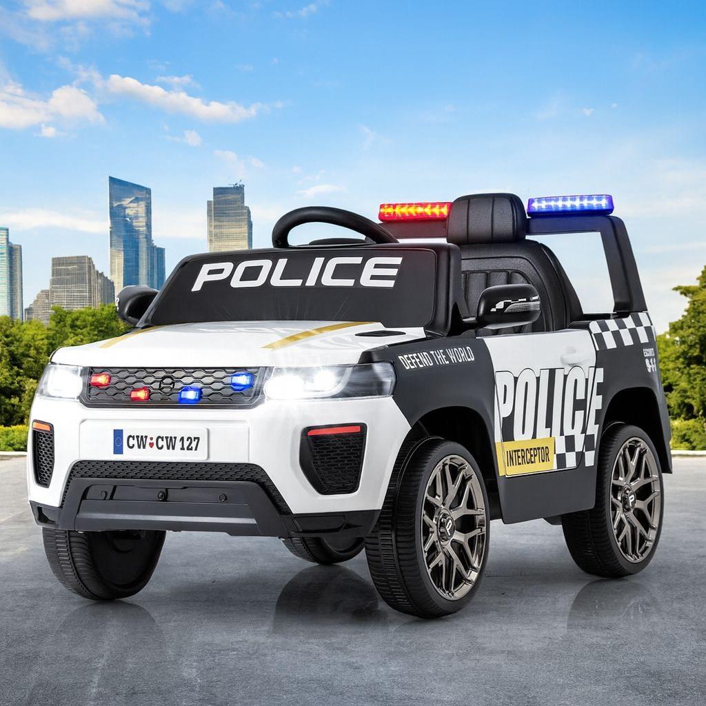 Kinder Elektro Polizeiauto 12V mit Fernbedienung & Sirene