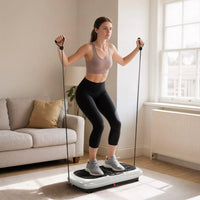 Vibrationsplatte mit Fitnessbändern