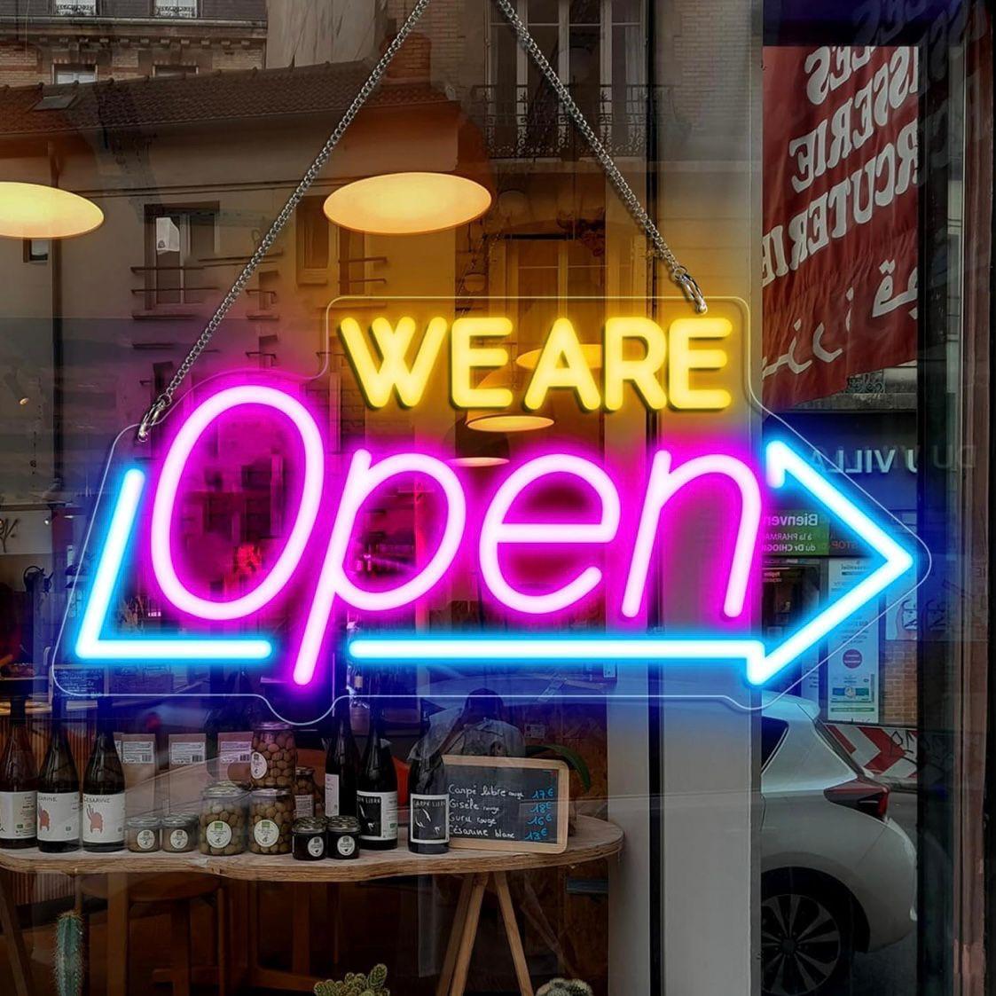 LED Neon Schild We are Open