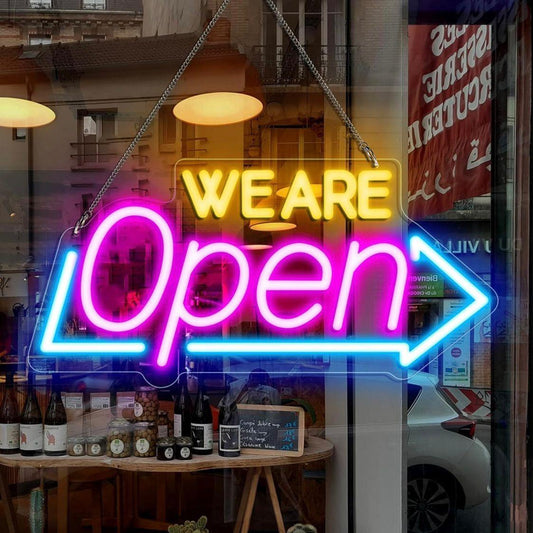 LED Neon Schild We are Open