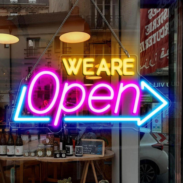 LED Neon Schild We are Open